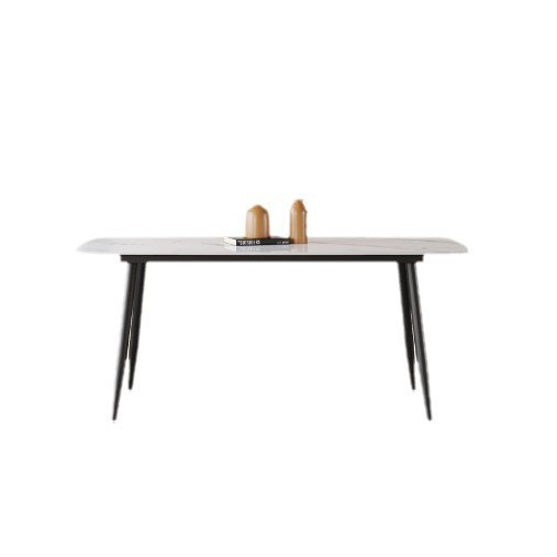 Mesa de comedor de pizarra de roca Mesa de comedor con sentido del hogar Mesa de comedor de mármol para apartamentos pequeños Combinación de mesa de comedor de pizarra de lujo simple y ligera