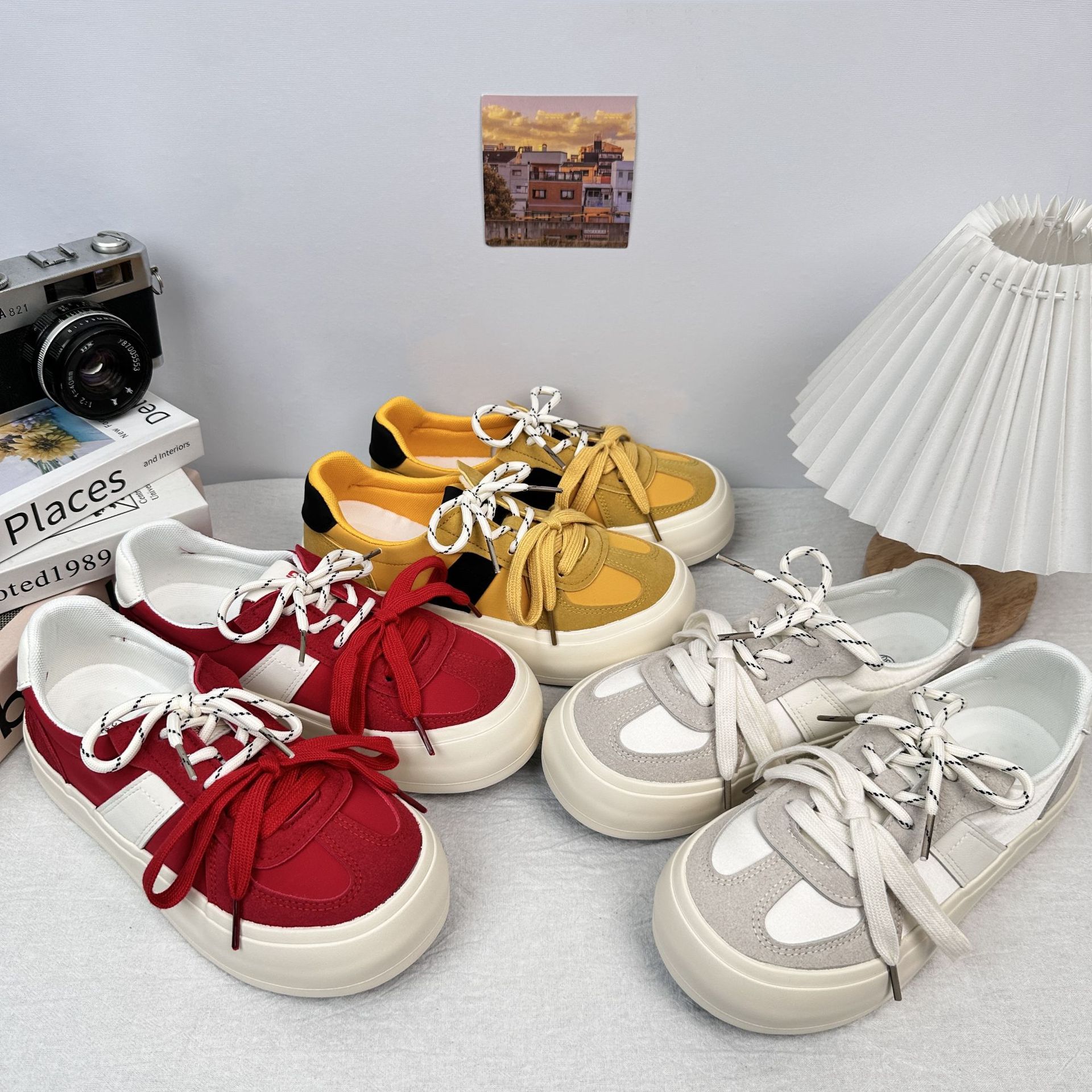 6651 Zapatos casuales de plataforma cómodos de moda de todo fósforo 2025 primavera nuevos zapatos de entrenamiento alemanes simples y transpirables zapatos de mujer image 1