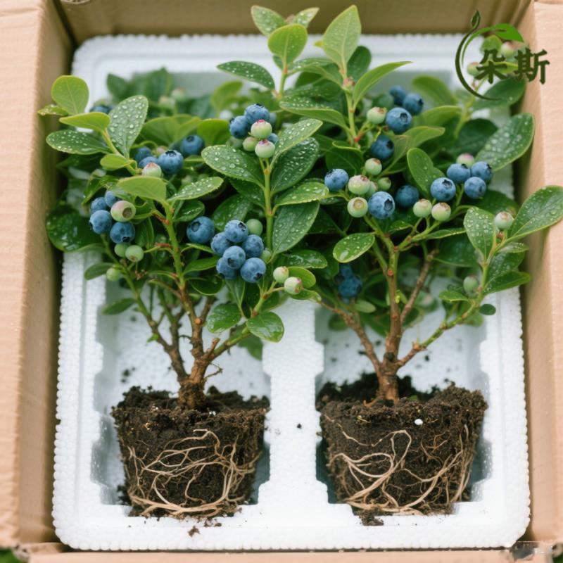 Blueberry Tree Seedlings with Fruits Shipped, Blueberry Saplings Balcony Potted Plants for Planting in the South and North, Indoor and Outdoor Planting