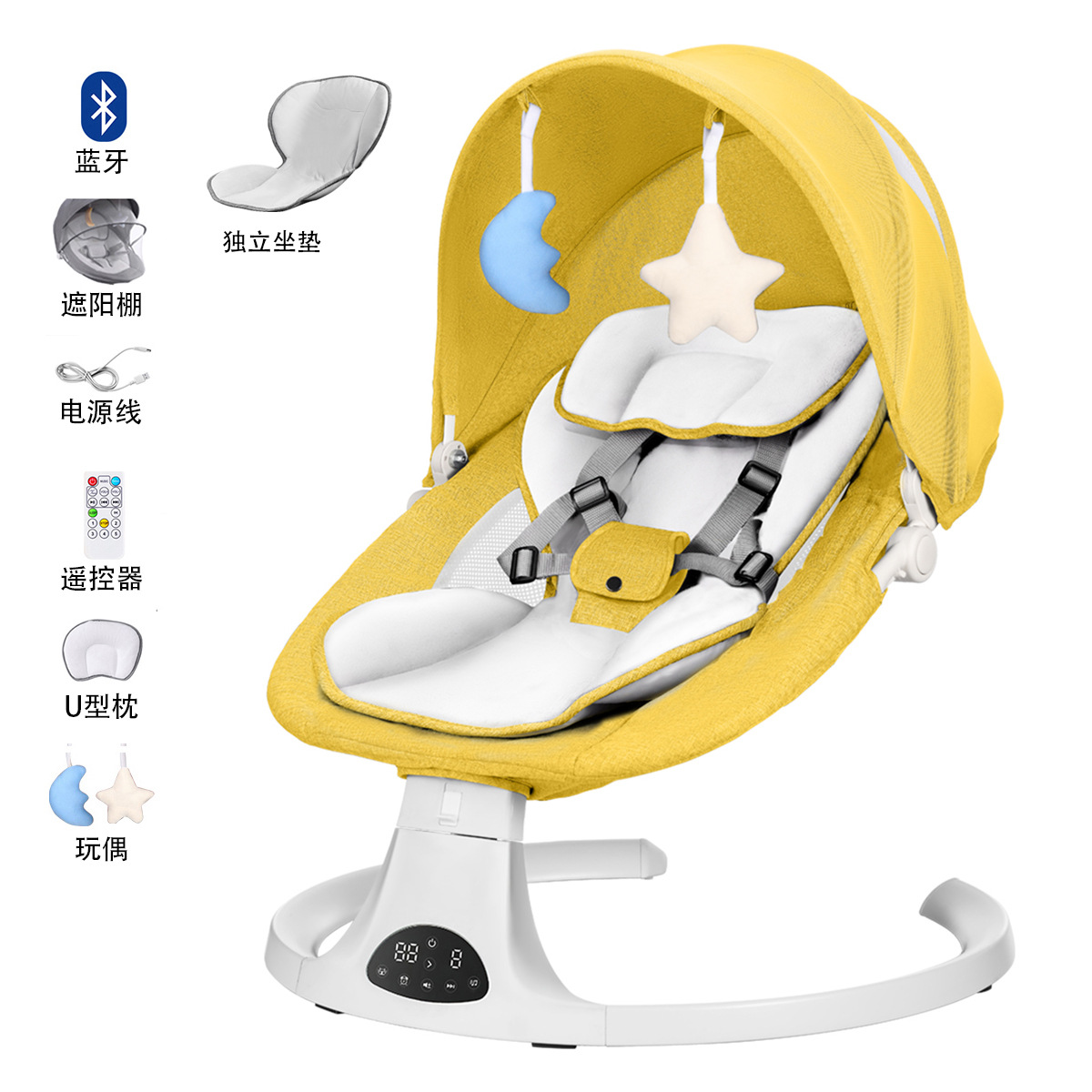 Cuchilla eléctrica transfronteriza para bebés, silla calmante para bebés, cuna para recién nacidos, artefacto para bebés, fábrica de sillones multifuncionales image 16