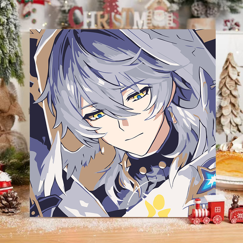 宮崎駿デジタル油絵DIY手描きぬりえ夏目友人帳ポニョ二次元アクリル画インスタ風|undefined