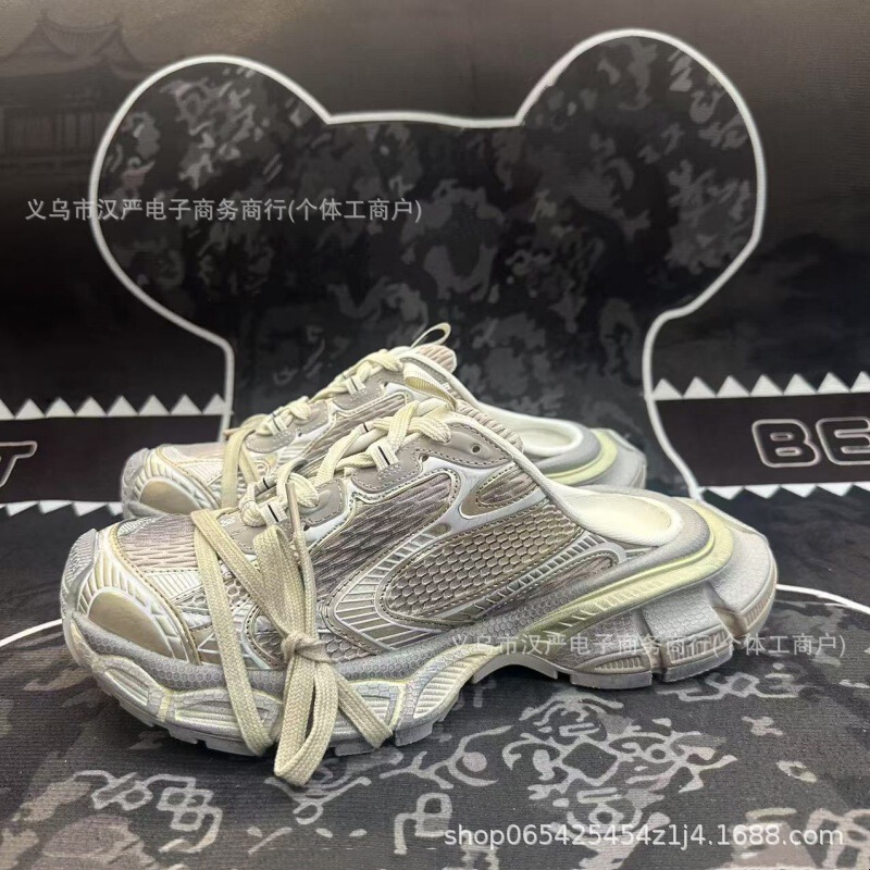 莆田パリ Track3XL ハーフスリップダッドシューズ男性と女性の靴レトロアウトドア厚底高さ増加カップルシューズランニングシューズ|undefined