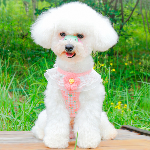 Dog leash vest style small dog Teddy Bichon Pomeranian harness puppy puppy dog ​​chain dog walking rope