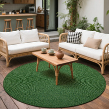 手工编织户外防水圆形地毯露天阳台防潮耐用型庭院垫野营便携地垫