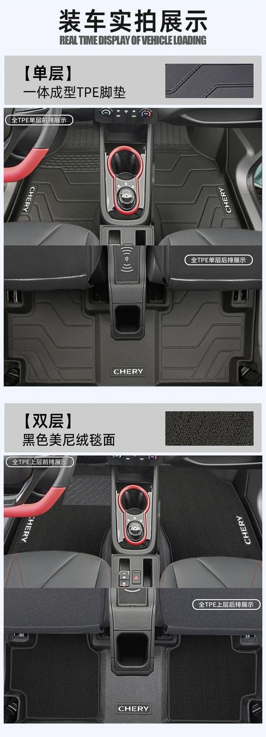 TPE Car Floor Mats for Chery eQ1 Ant 2024, Front Row