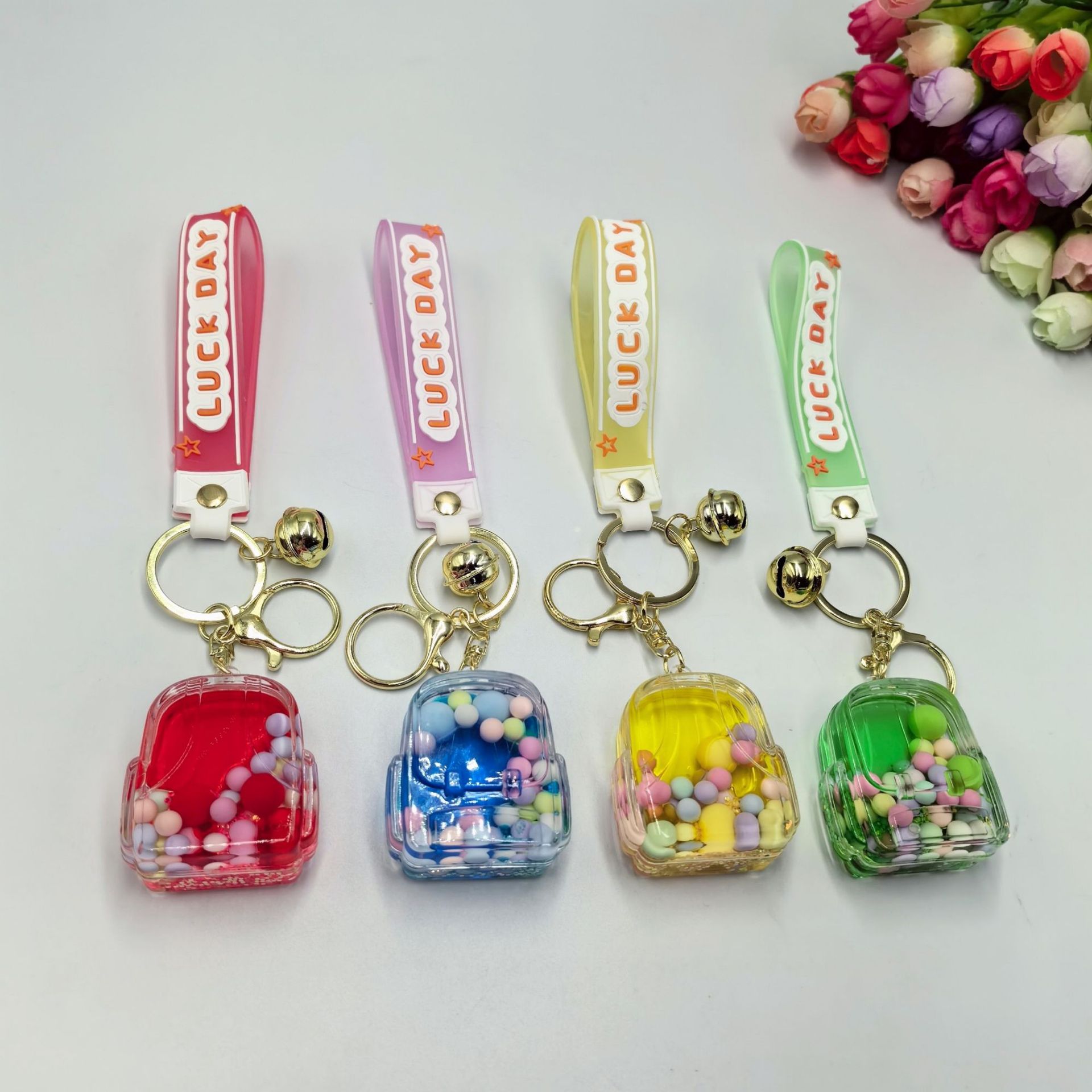 Mochila de color de aceite, colgante de llaves, bolsas colgantes, regalos creativos para estudiantes