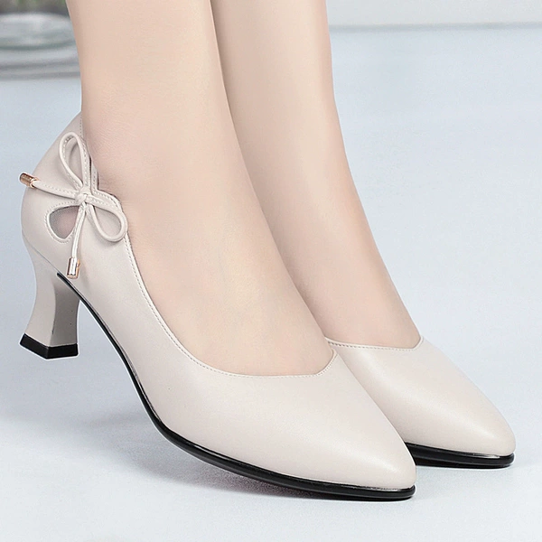 Rice white 5 cm heel