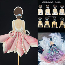 婚纱公主卡节日贺卡浪漫女神花束卡手工diy材料花束包装纸花店