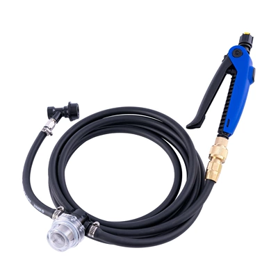 Car cleaning tools – Straight Pipe, Metal Spray Nozzle - black-pipe-with-filter-and-blue-nozzle