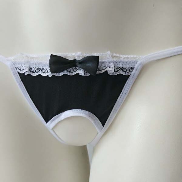 Cross-Border Hot Women's Sexy Sweet and Spicy Open-Crotch Underwear Women's Erotic Lingerie Crotchless Panties Erotic Thong