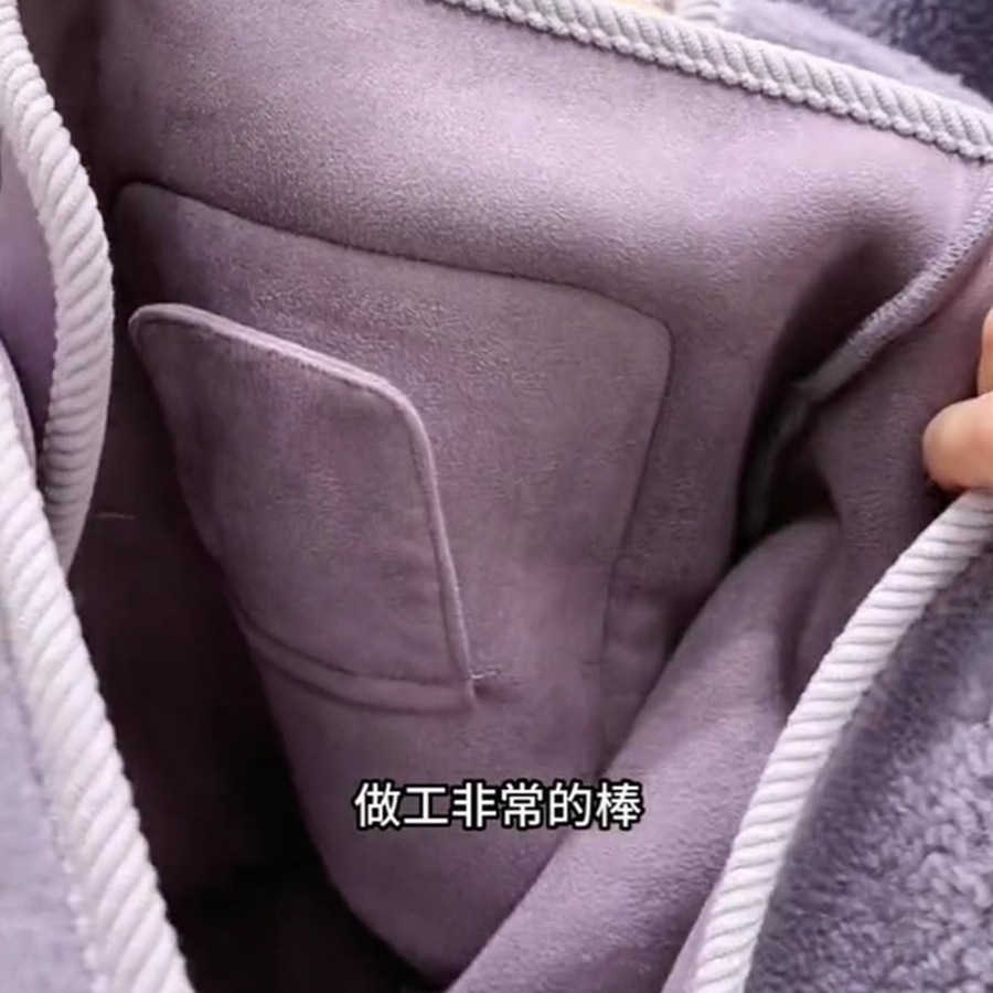 香芋紫色羊羔毛外套女冬季新款设计感小众皮毛一体颗粒绒夹克上衣