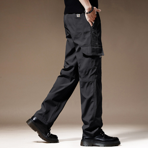 Men's 3-in-1 Waterproof Work Pants, Loose Straight Leg Cargo Pants for Men, Large Size, Multi-Pocket Long Trousers
