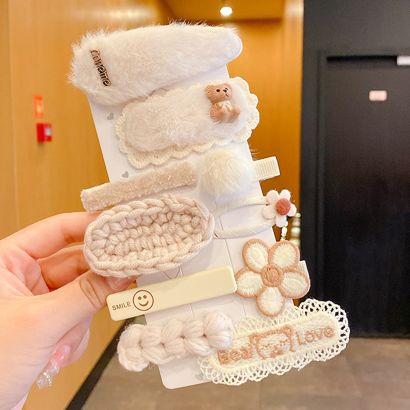 2024 nuevo clip BB de color lindo clip de cabello de boca de pato chica lateral clip de frange para niños tocado tarjeta de cabello rotura