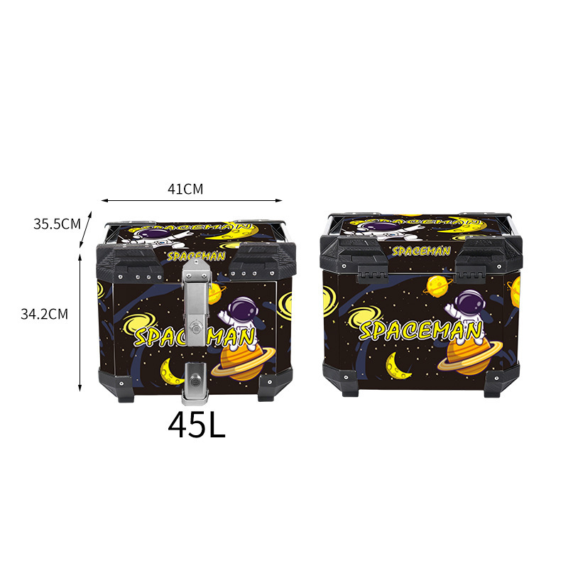 Electric car tail box, Xiaoniu decal tail box - 45l-quick-release-lock-decal-spaceman
