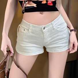 辣妹牛仔短裤女2025夏季纯欲性感高腰显瘦a字包臀热裤子潮ins