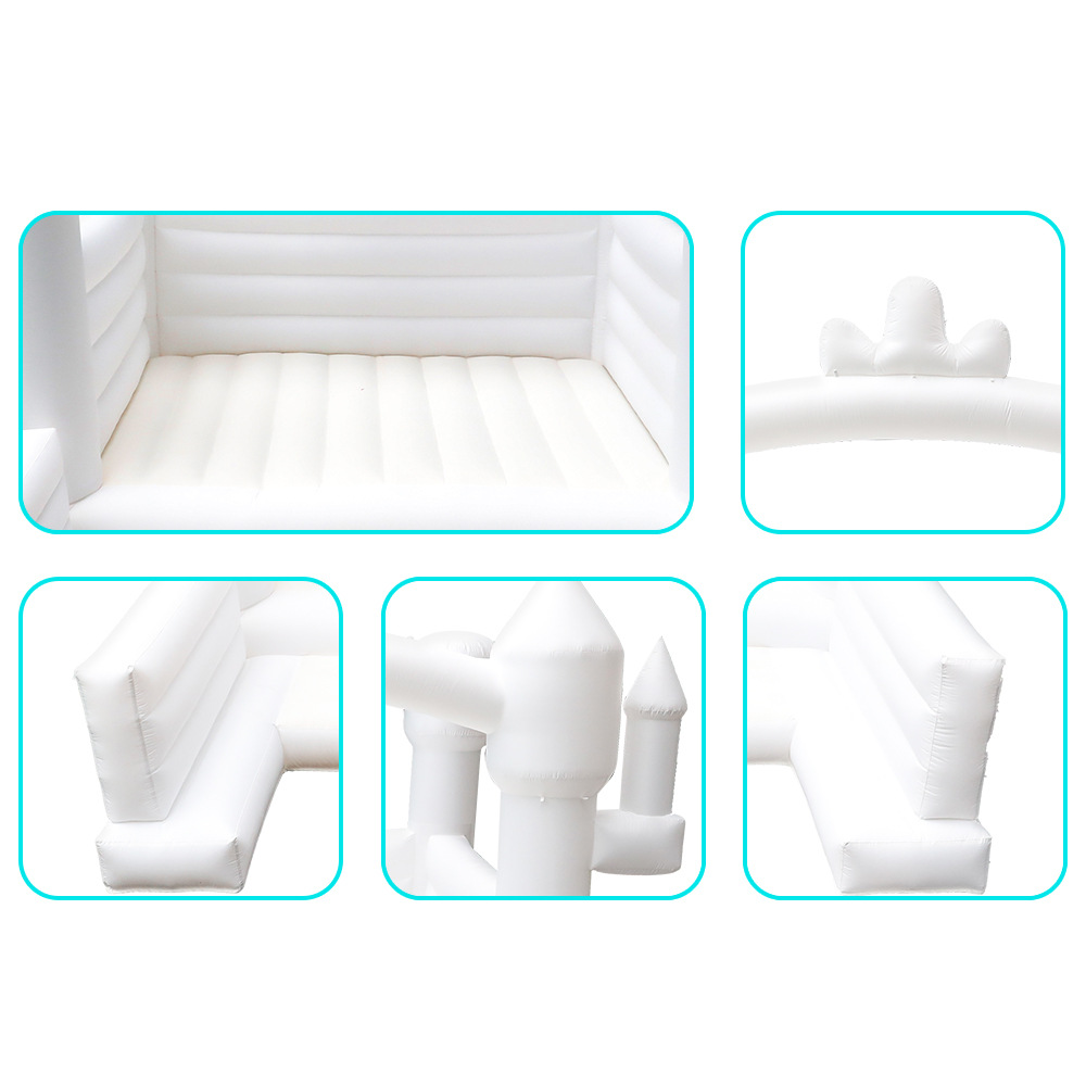 Castillo inflable para bodas, pequeño castillo inflable para niños, castillo blanco para bodas, castillo inflable para bodas al aire libre, castillo inflable, castillo inflable