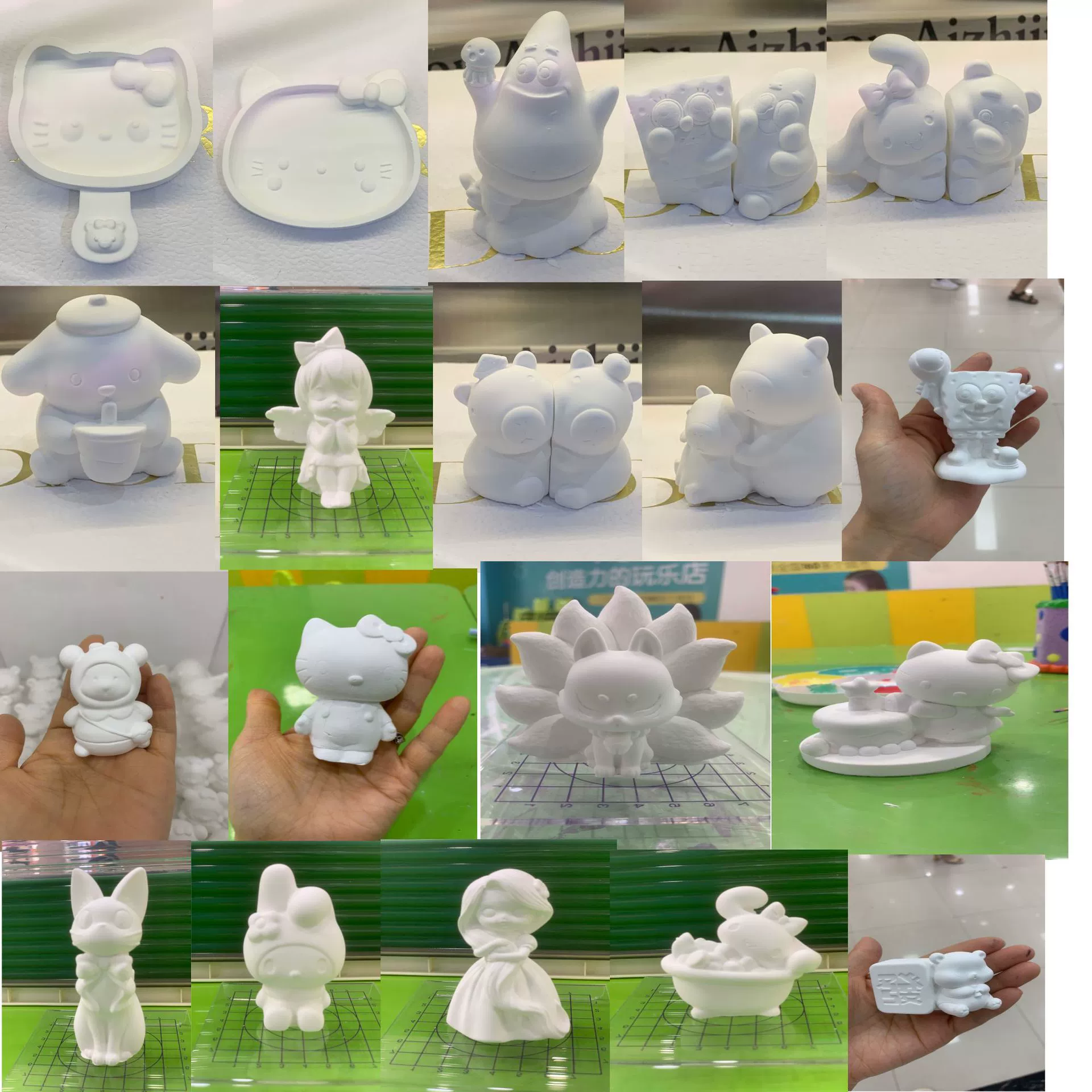 Маленькая объемная раскрашенная кукла, ручная работа, в 3D-формате, интернет‑фигура, граффити