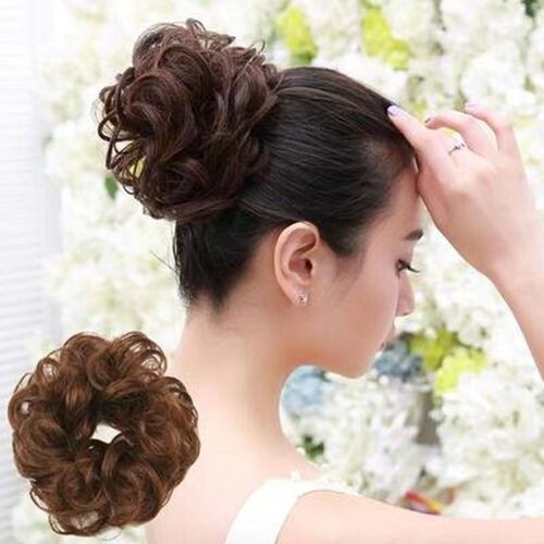 Wig hair band, rubber band, hair bun, hair band, hairpin, flower ball, flower bud, female head flower, fluffy curly hair, big hair band