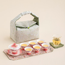 户外旅行露营茶具套装茶杯茶壶大容量便携手提布袋高端送礼品自用