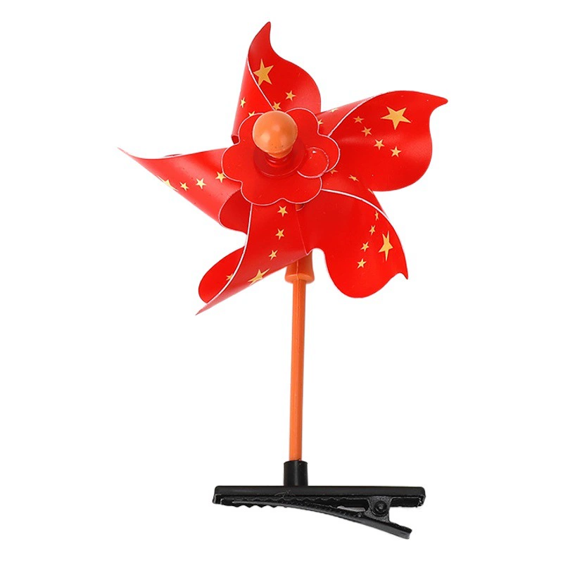 Национальный день Красный флаг Одиннадцать Лидер продаж Пятизвездочная шпилька с красным флагом Национальный флаг Шпилька для волос Шпилька для детей Детские любовные мероприятия Маленькие подарки