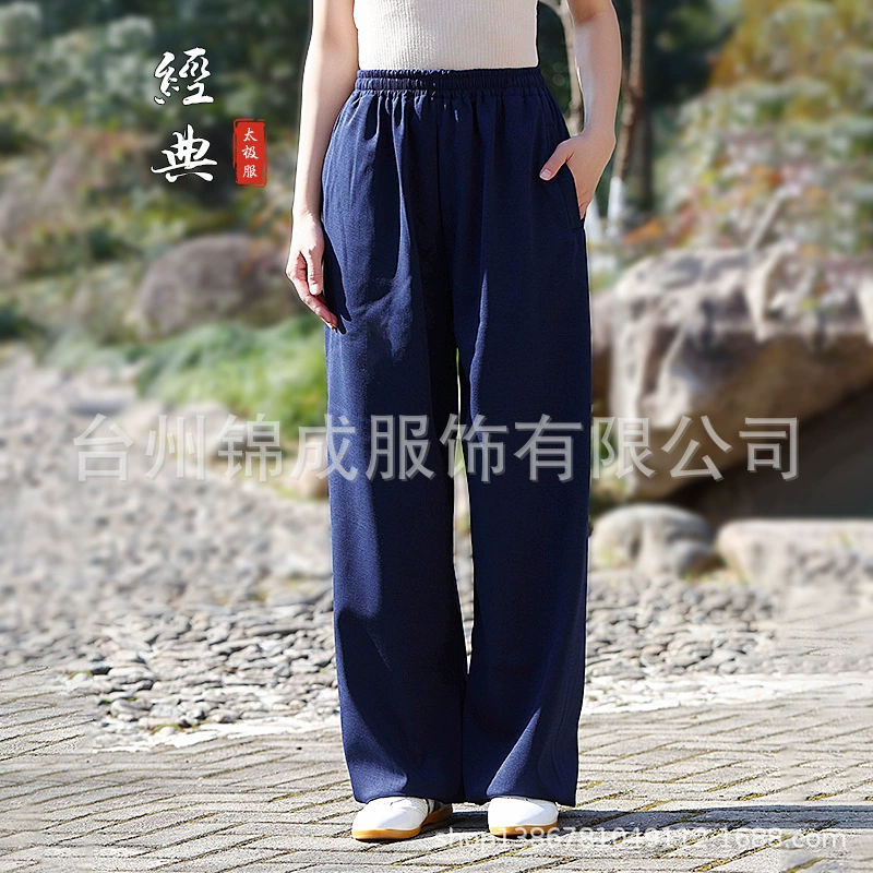 Hongji хлопок, льна и бархатные шаровары брюки для мужчин и женщин