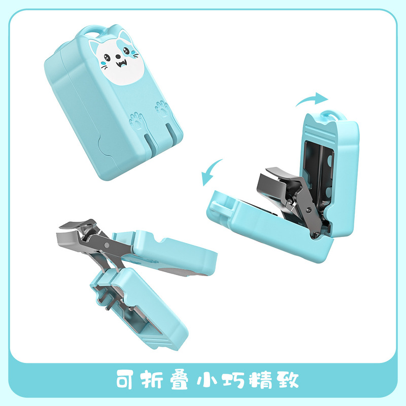 新款创意变形迷你折叠指甲刀带磨甲 小巧精致便携钥匙扣指甲剪刀|undefined