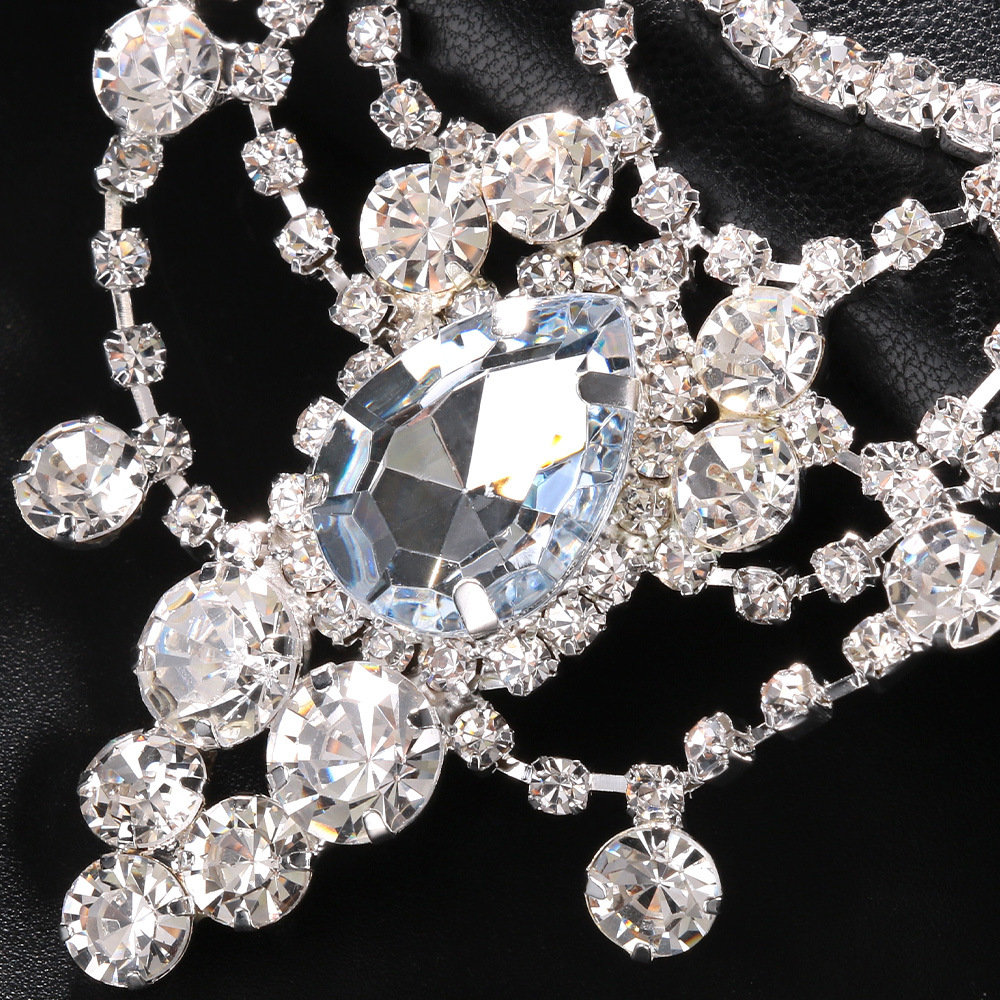 Accessoires de cheveux de chaîne de front de goutte d'eau pour femmes, accessoires exotiques de coiffure haut de gamme en diamant creux_voghion.com