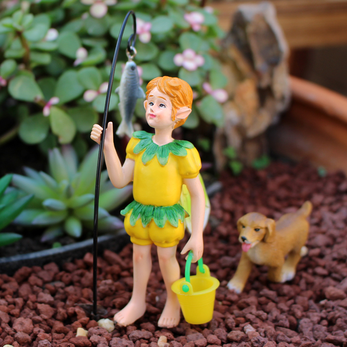  rural flower fairy Angel Garden plug-in garden terrace resin elf plug-in decoration gift