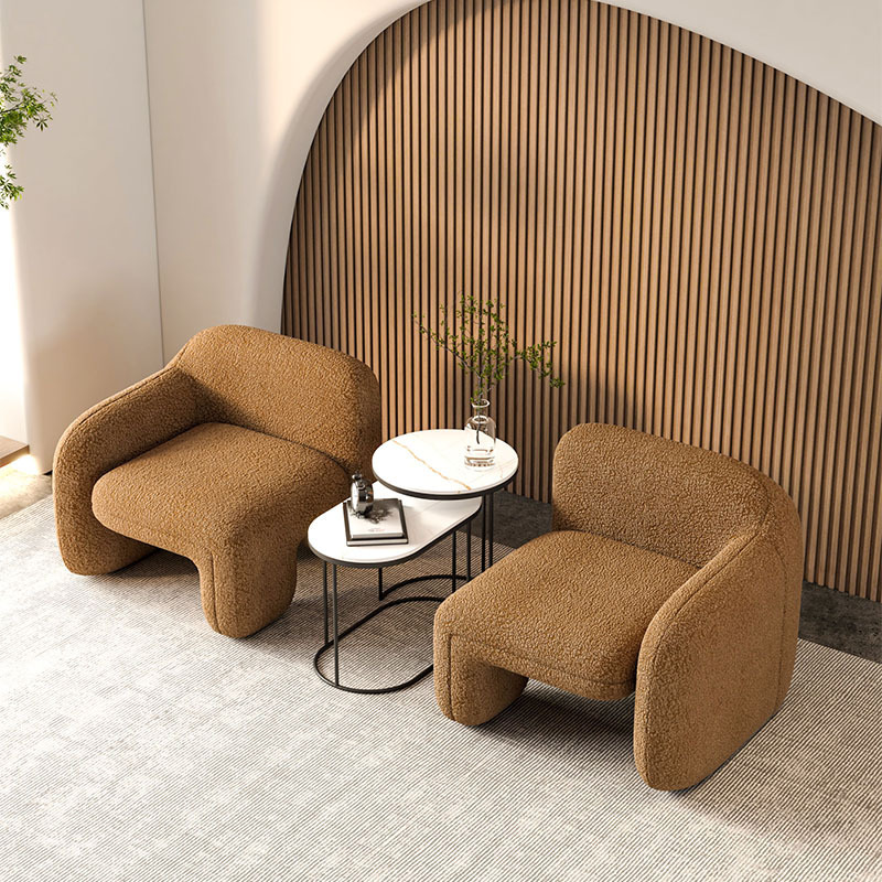 Single Sofa Chair Coffee Table Combination Reception Office Rest Area Reception Beauty Salon Women's Shop Hotel Designer