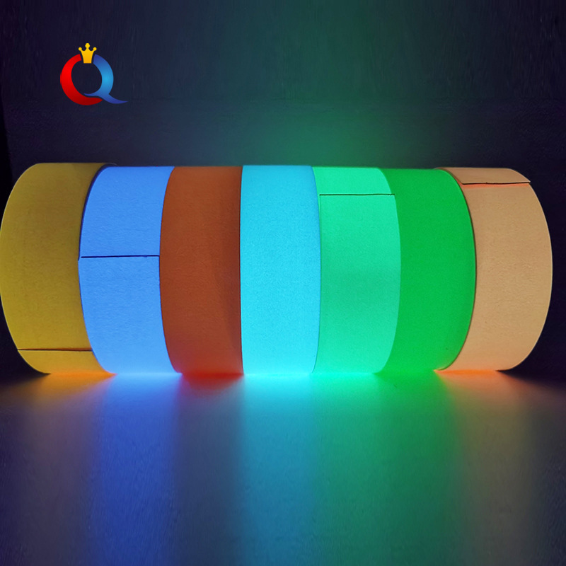 Color luminous tape staircase fire warning tape die-cut DIY stage self-luminous fluorescent light storage tape