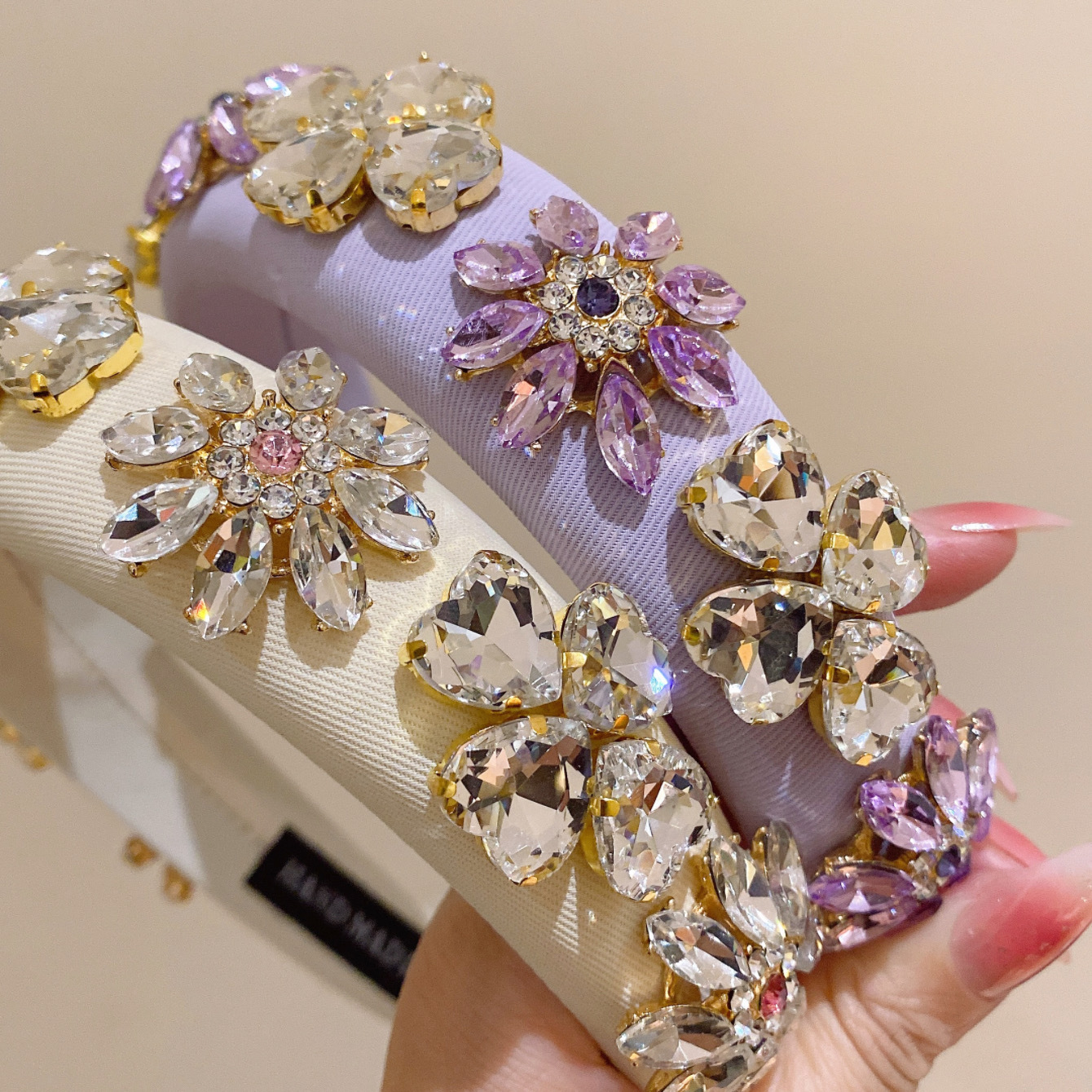 150g Weight Hair Band Hair Accessories Type 1 Piece Quantity Holiday, Date Occasion Rhinestone Material Flower Pattern Women's Gender Women's Lady Flower Rhinestone Hair Band 4