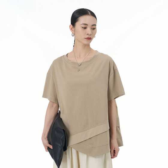2024 Summer New plus size Women's Loose Slimming Short-sleeved T-shirt Cotton Top Design Original Trendy 11315