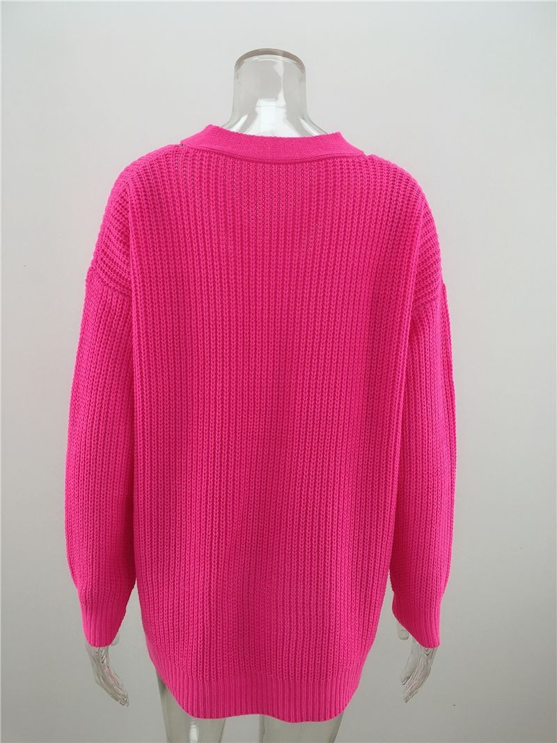 Winter, Autumn Season Women's Gender Wholesale Women's Casual Solid Color Long Sleeve Sweaters & Cardigans