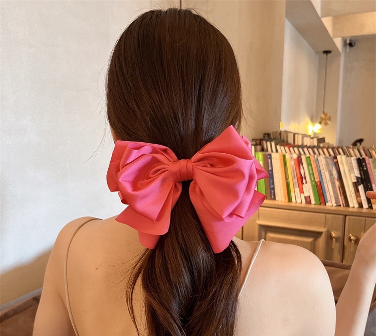 Simple Style Solid Color Bow Knot Cloth Hair Clip display picture 4