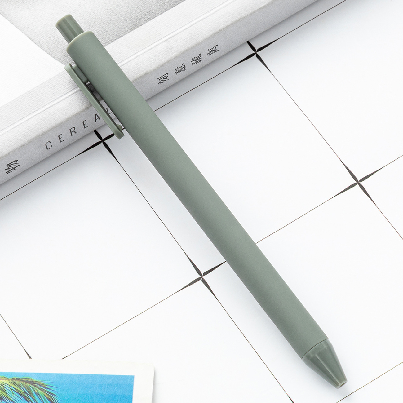 alto valor facial de color macarón bolígrafo de plástico de presión de papelería para estudiantes bolígrafo de imprimir logotipo bolígrafo de goma