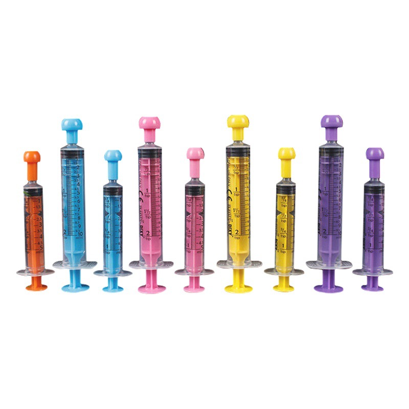 Comercio exterior al por mayor 5ml10ml de plástico alimentador de boca gruesa jeringa animal alimento fluido color bolsa de PE embalaje