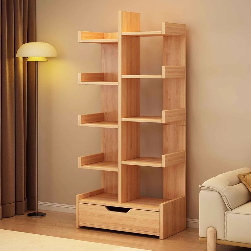 Floor-Standing Storage Rack Living Room Integrated Wall Storage Rack Display Rack Home Storage Cabinet Small Room Space-Saving Bookshelf