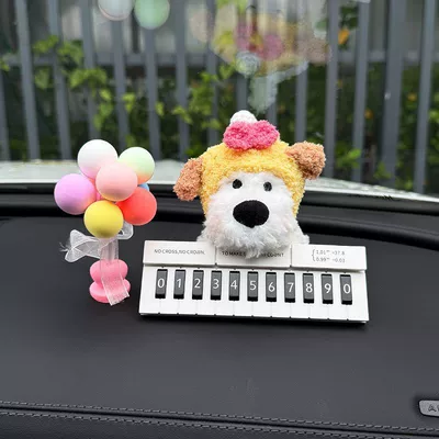 Cute Piano West Highland Nömrəli dayanma kartı - bingbing-west-highland-colorful-balloons-parking-sign
