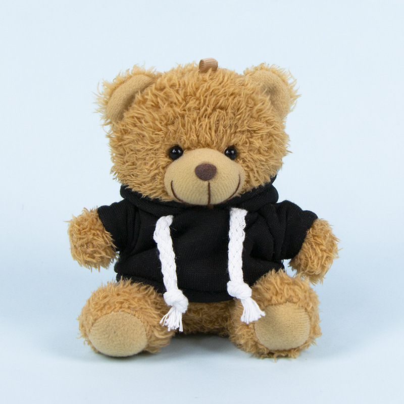 Lindo osito llavero colgante regalo creativo muñecas de peluche vestidas osito de peluche colgante de mochilas escolares para parejas