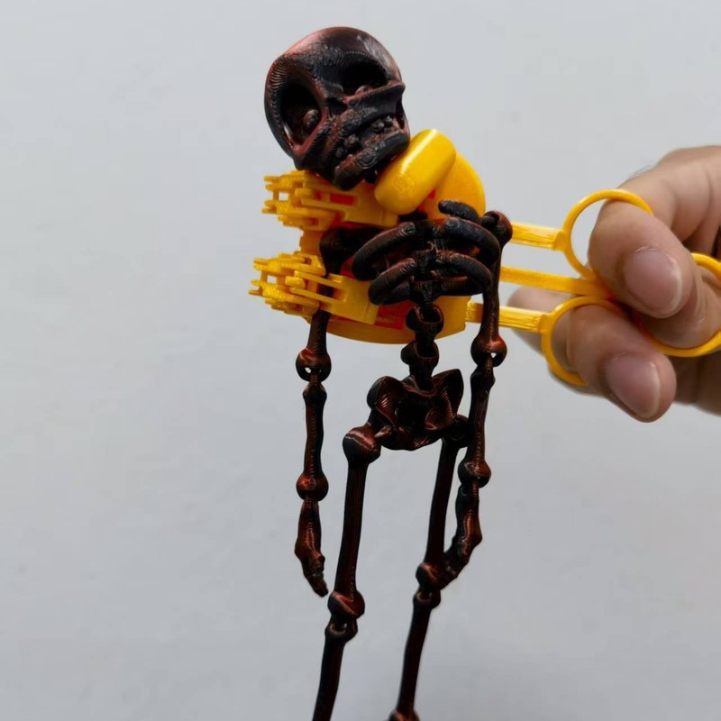 跨境新品3d打印机械手三指关节灵活可动夹东西解压玩具robot arm|undefined