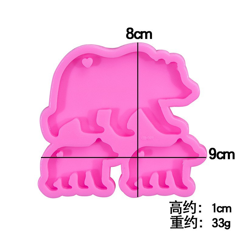 Girasol oso forma molde de silicona líquida traje de enfermera amor bricolaje llavero colgante silicona resina epoxi