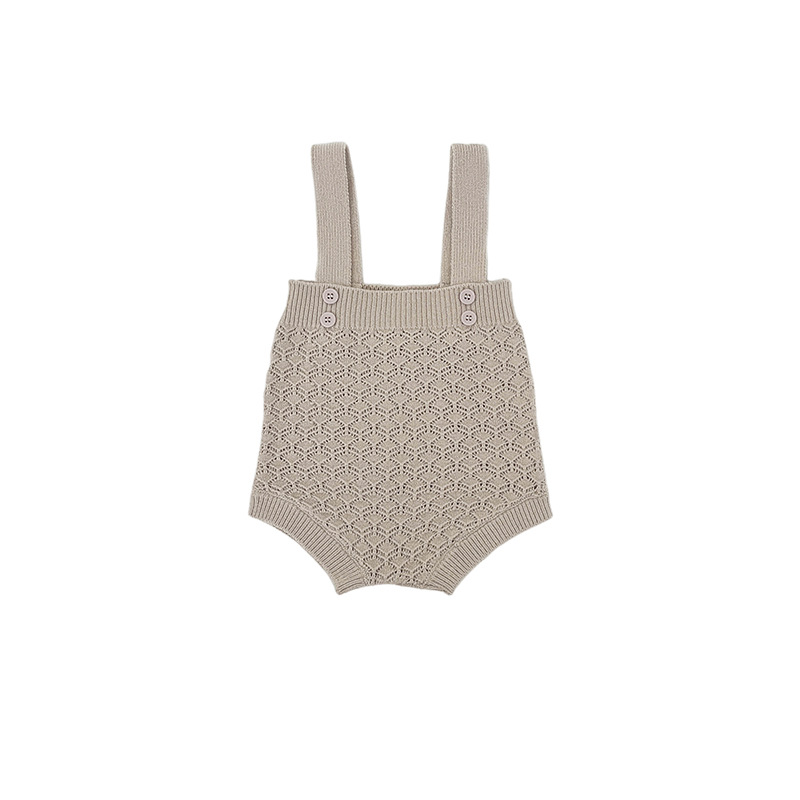 Primavera y verano para bebés nuevos pantalones de correa de aire extranjero pequeños meses de edad bebé jersey de punto coreano ropa de niñas