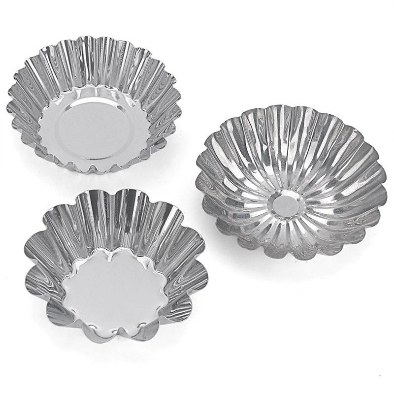 Форма для яичного пирога из нержавеющей стали 430, кружевная форма для яичного пирога, форма для яичного пирога, португальская форма для пирога, чашка с хризантемой, чашка для яичного пирога, инструменты для выпечки