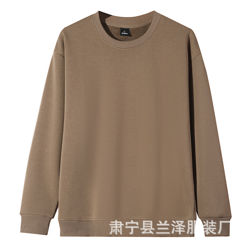 跨境大版320g华棉圆领卫衣批发加厚男女潮牌外套定制纯色打底上衣|undefined