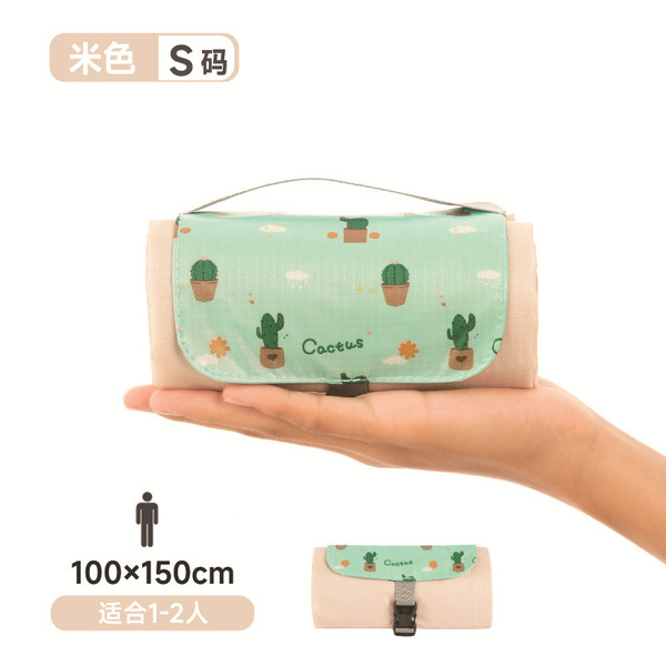 Handheld light and thin beach carpet for traveling for camping