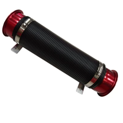 Automobile modified air intake hose bellows/special guide pipe for air collecting box/telescopic pipe intake pipe guide Port (Sorma kollektoru (Giriş)) - red