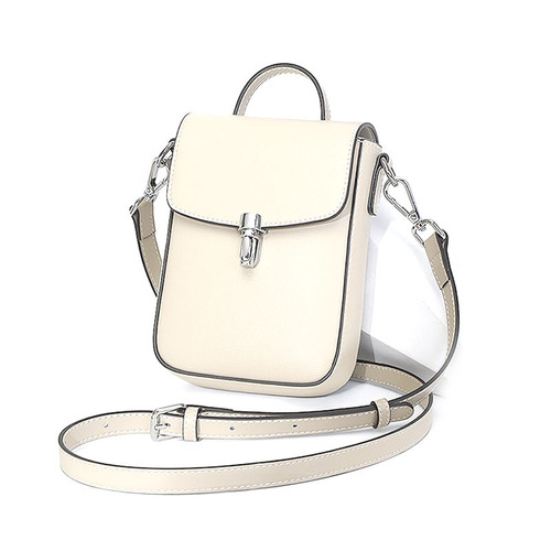 Genuine leather women's bag 2024 new mini bag women's summer high-end fashion versatile crossbody cowhide mobile phone small bag