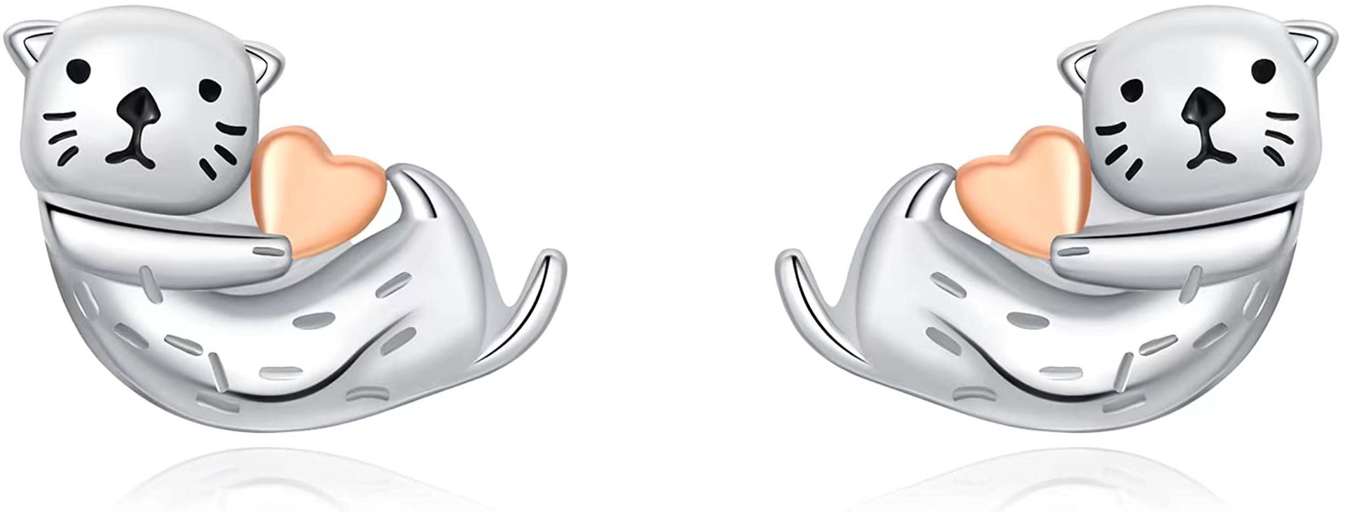 Simple Style Animal Sterling Silver Copper Metal Ear Studs 1 Pair