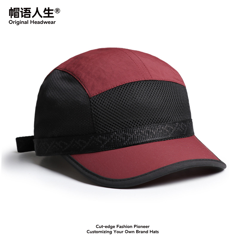 Sombreros personalizados de verano secado rápido ultra ligero respirado sombrero de béisbol protector solar de malla para hombres y mujeres sombrero de lengua de pato marea image 11