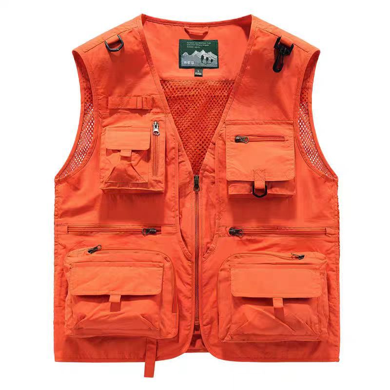Factory Direct Sales Professional Printing Logo Multi-Pocket Photography Vest Vest Men's Jacket Vest Fishing Vest